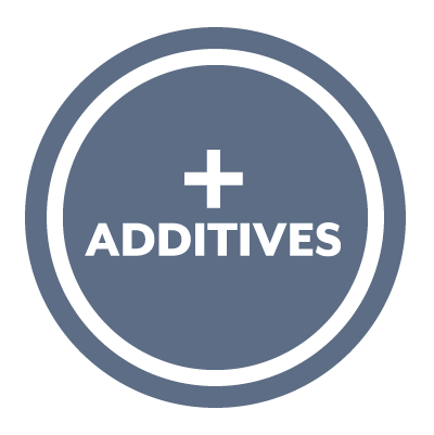 Additives and Delivery Visual icon that says "+ Additives"