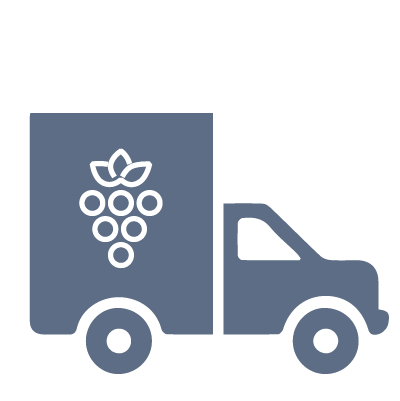 Visual icon of a deliver truck