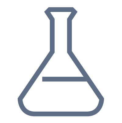 Wine lab services. Visual icon of a laboratory beaker to depict wine lab services.