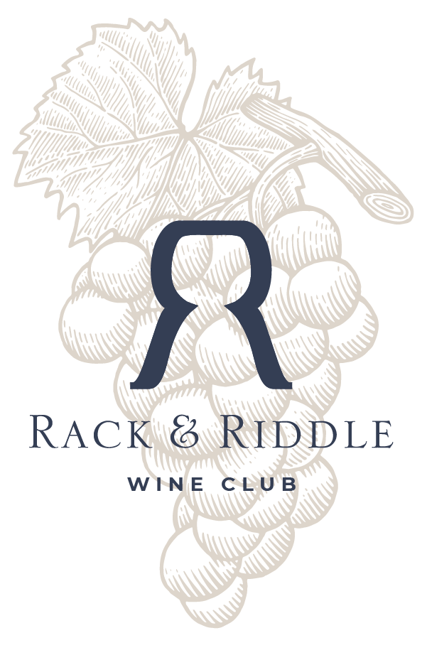Rack and Riddle Wine Club logo.