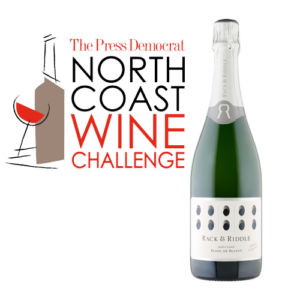 Image of Rack and Riddle Sparkling Wine with North Coast Wine Challenge Logo