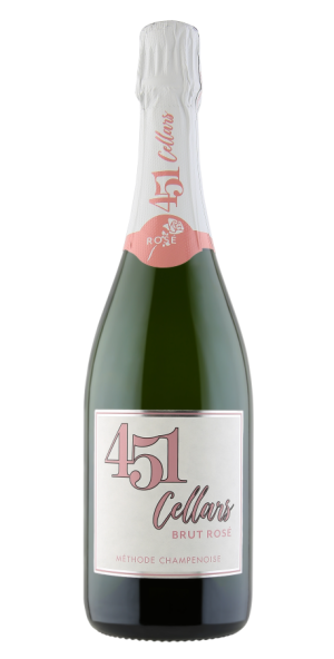 Bottle of 451 Cellars Brut Rosé.