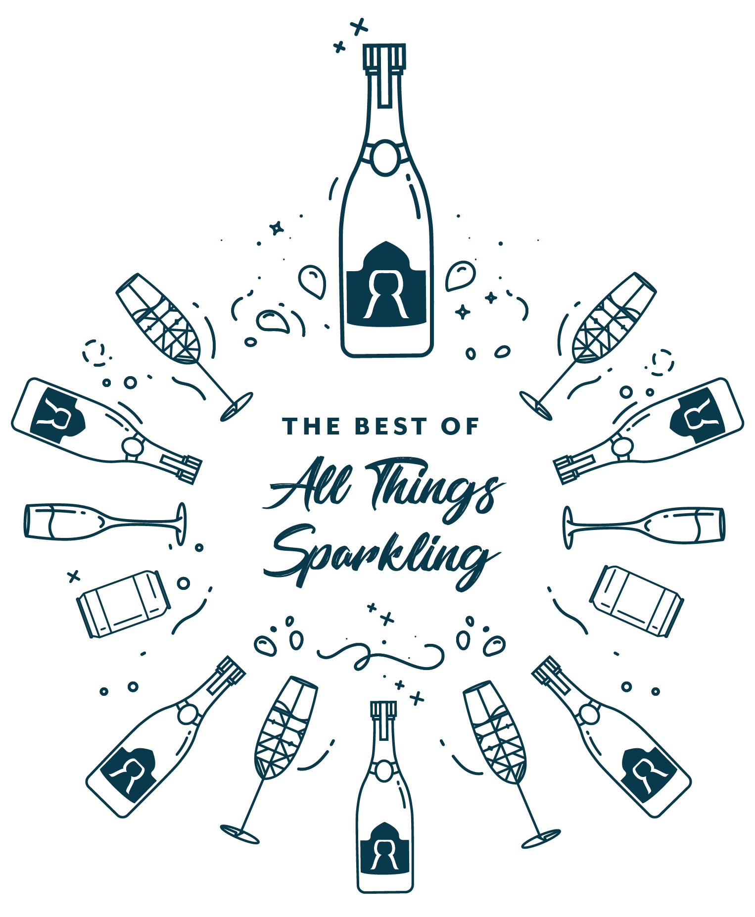 All things Sparkling Truck with wine barrels in the back and the Rack and Riddle logo